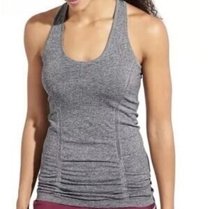 Athleta Gray Fastest Track Ruched Tank Top Size Small